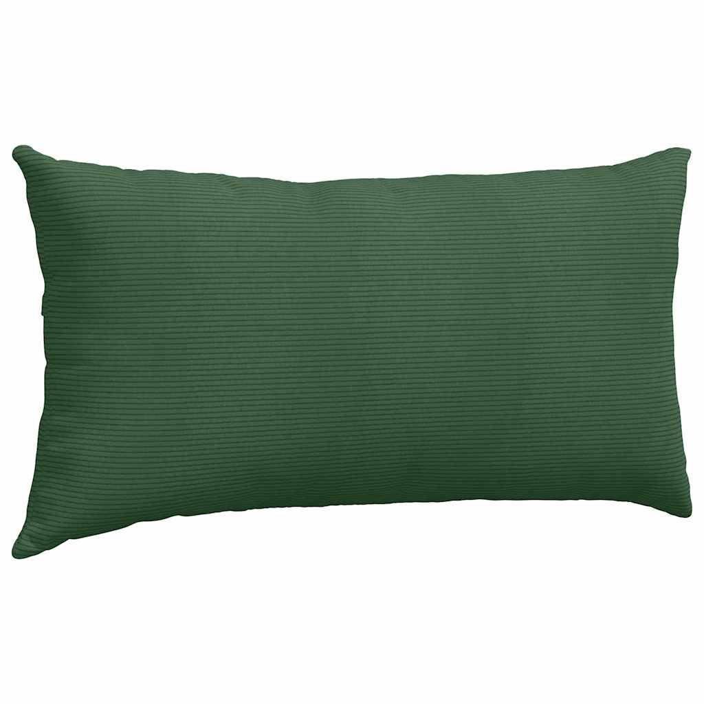 vidaXL Sofakissen 2 Stück Dunkelgrün 80 x 40 cm Cordstoff