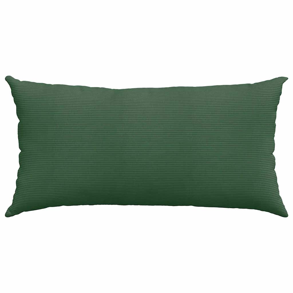 vidaXL Sofakissen 2 Stück Dunkelgrün 80 x 40 cm Cordstoff
