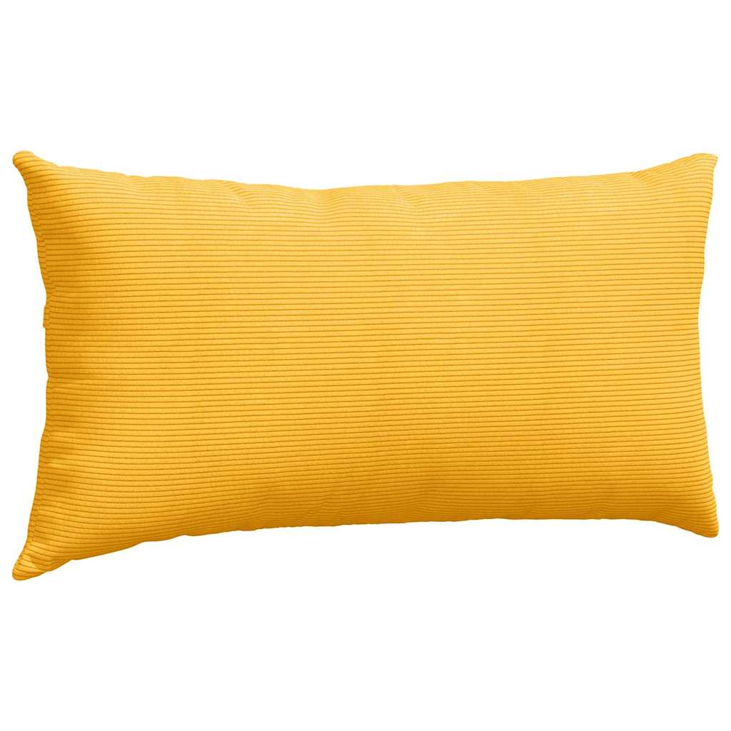 vidaXL Sofakissen 2 Stück Helles Gelb 80 x 40 cm Cordstoff