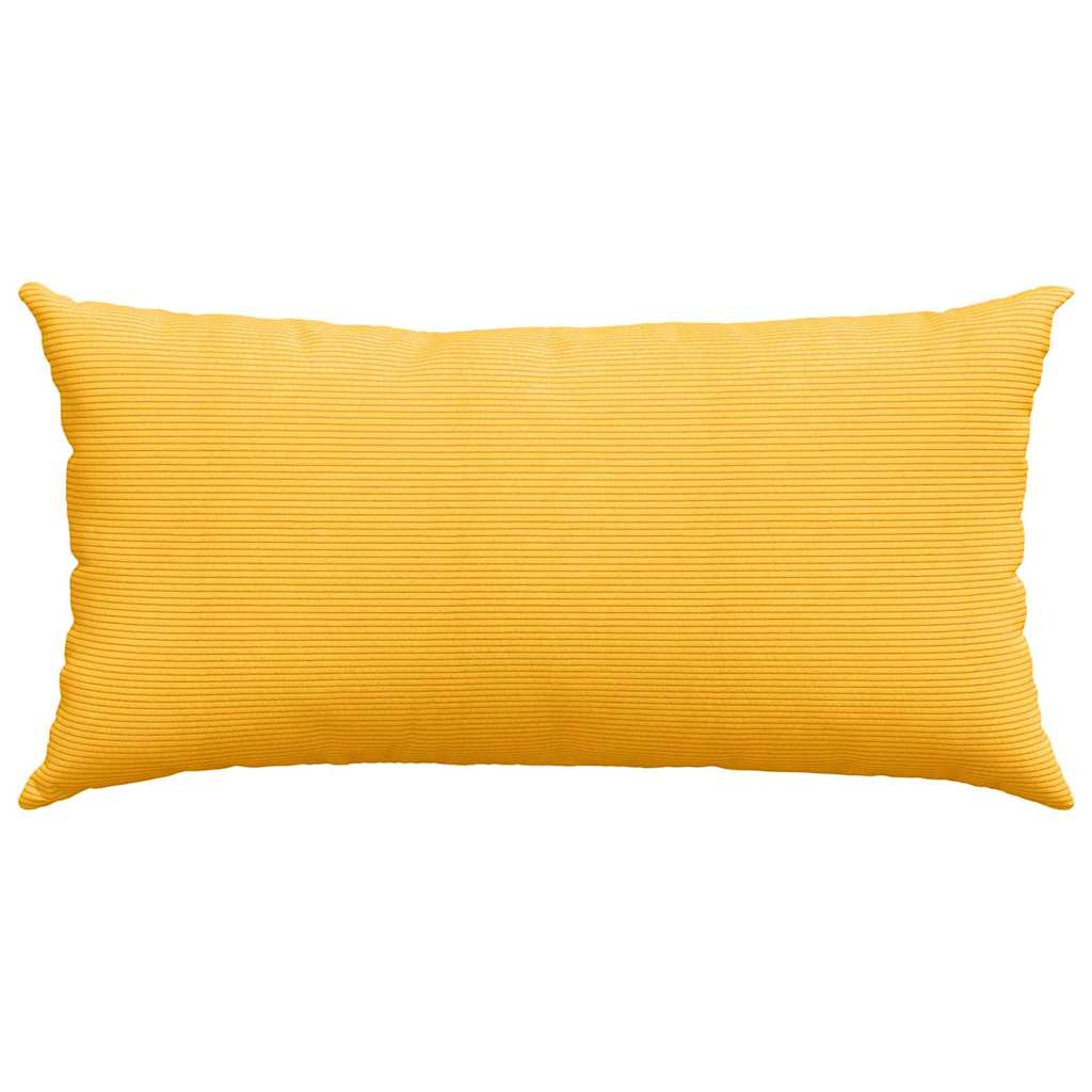 vidaXL Sofakissen 2 Stück Helles Gelb 80 x 40 cm Cordstoff
