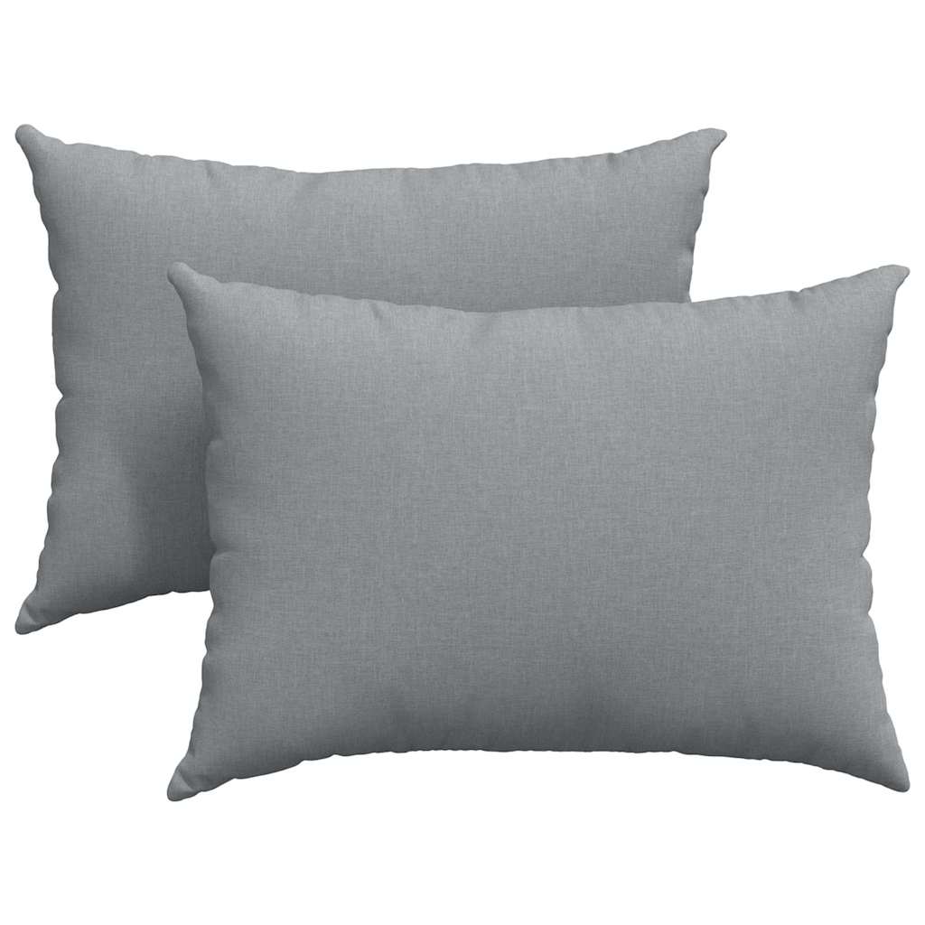 vidaXL Sofakissen 2 pcs Hellgrau 70 x 50 cm Stoff