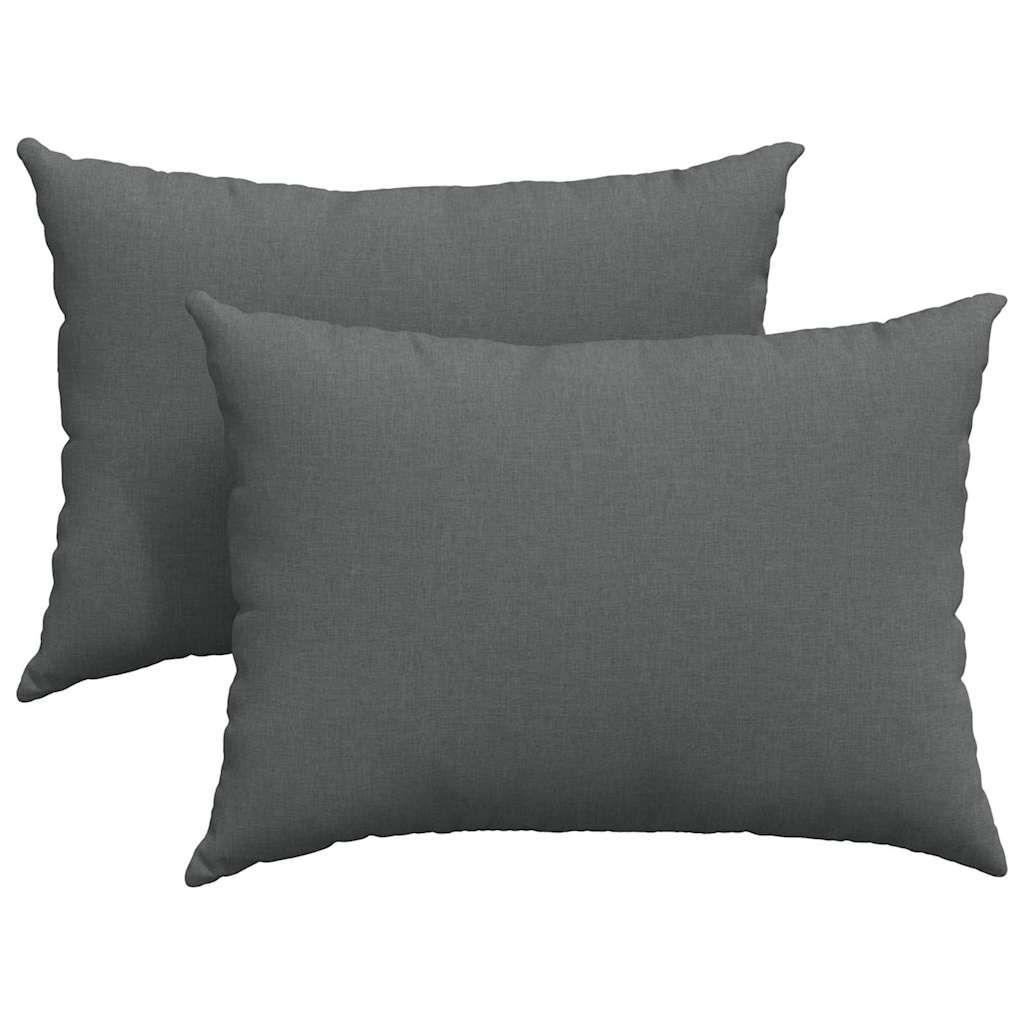 vidaXL Sofakissen 2 pcs Dunkelgrau 70 x 50 cm Stoff