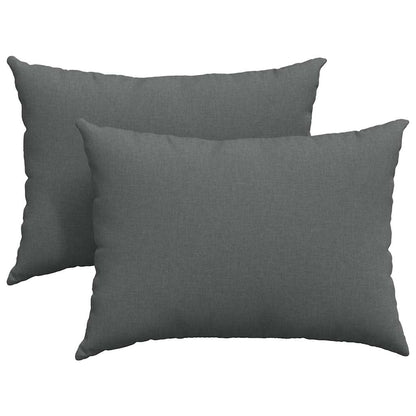 vidaXL Sofakissen 2 pcs Dunkelgrau 70 x 50 cm Stoff