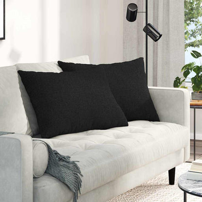 vidaXL Sofakissen 2 pcs Schwarz 70 x 50 cm Stoff
