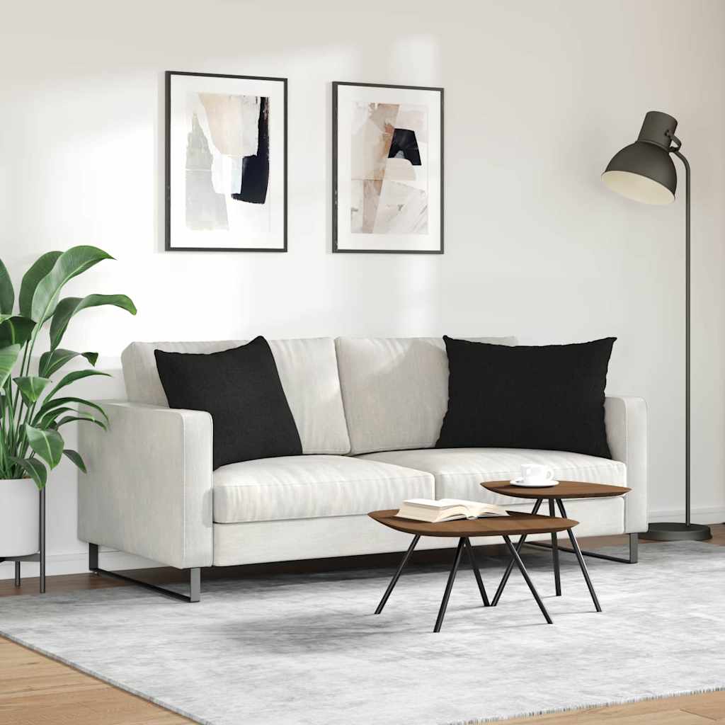 vidaXL Sofakissen 2 pcs Schwarz 70 x 50 cm Stoff