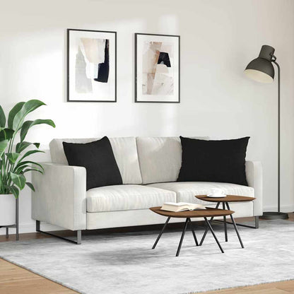 vidaXL Sofakissen 2 pcs Schwarz 70 x 50 cm Stoff
