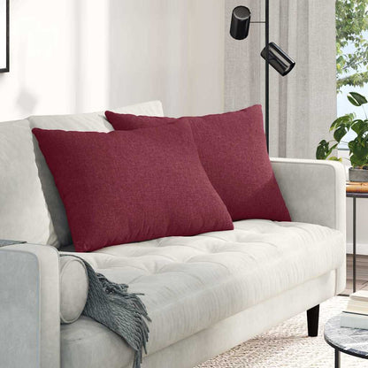 vidaXL Sofakissen 2 pcs Weinrot 70 x 50 cm Stoff
