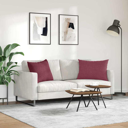 vidaXL Sofakissen 2 pcs Weinrot 70 x 50 cm Stoff