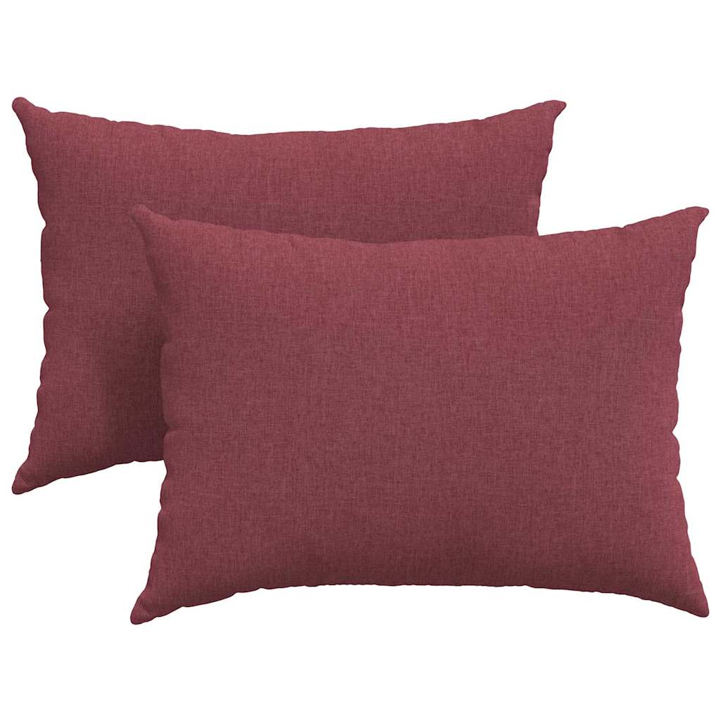 vidaXL Sofakissen 2 pcs Weinrot 70 x 50 cm Stoff