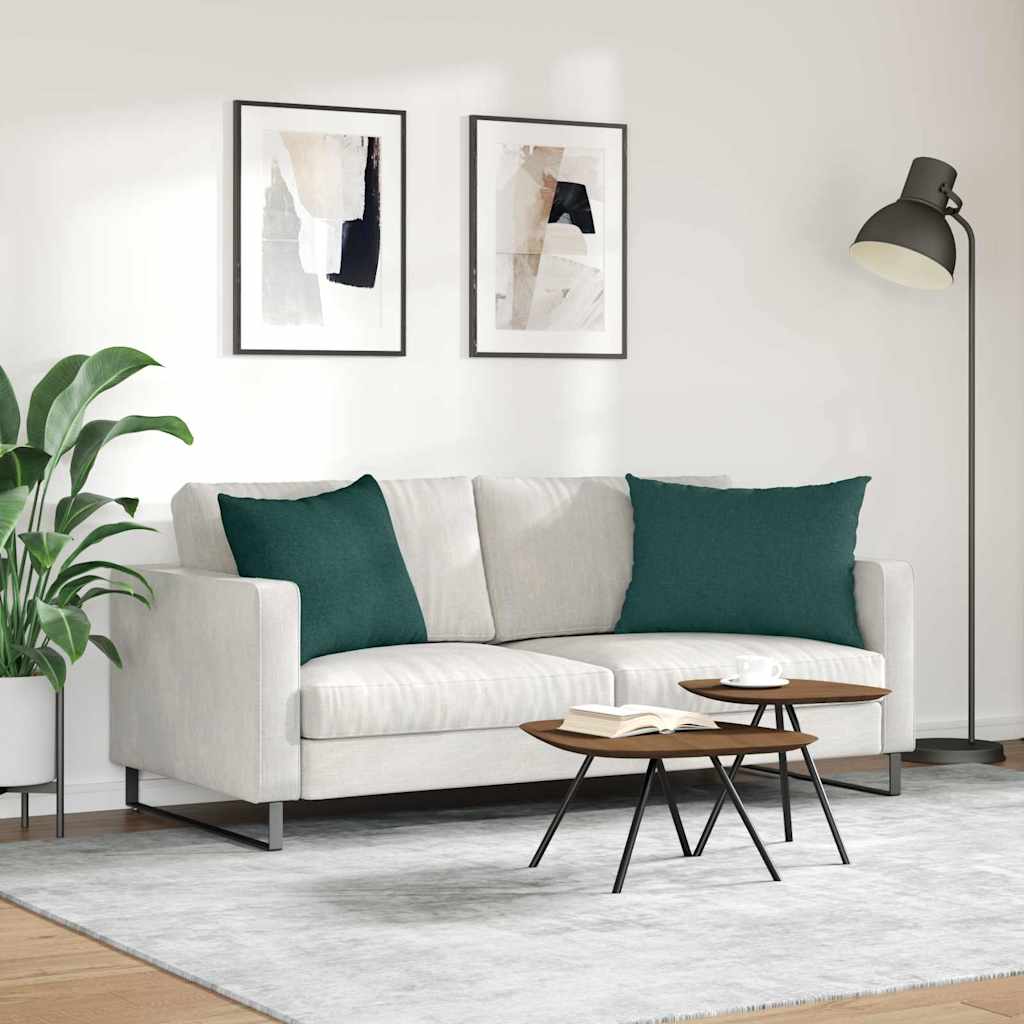 vidaXL Sofakissen 2 pcs Dunkelgrün 70 x 50 cm Stoff