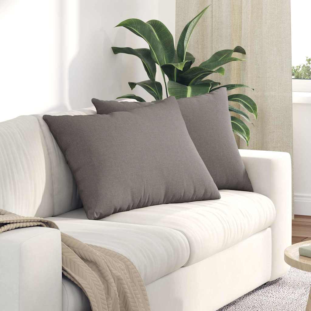 vidaXL Sofakissen 2 pcs Taupe 70 x 50 cm Stoff