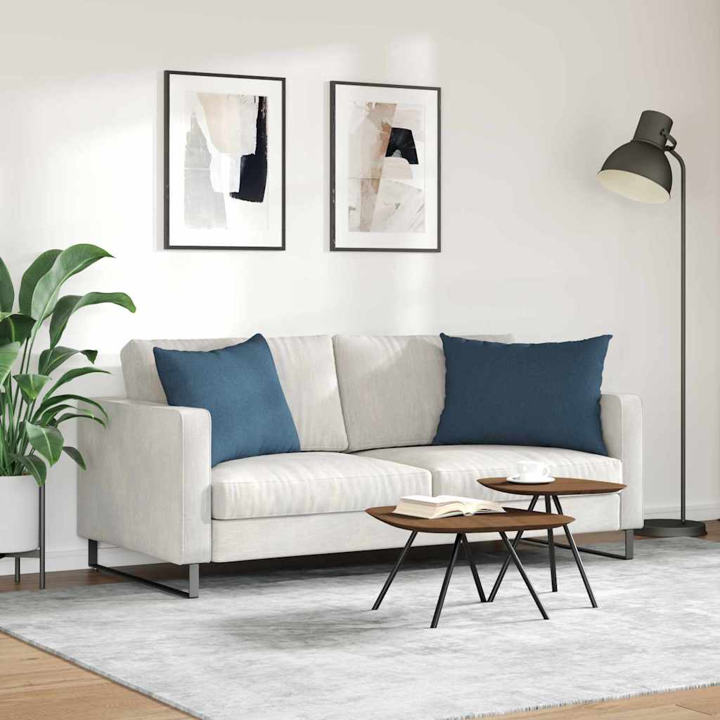 vidaXL Sofakissen 2 pcs Blau 70 x 50 cm Stoff