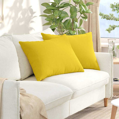vidaXL Sofakissen 2 pcs Helles Gelb 70 x 50 cm Stoff