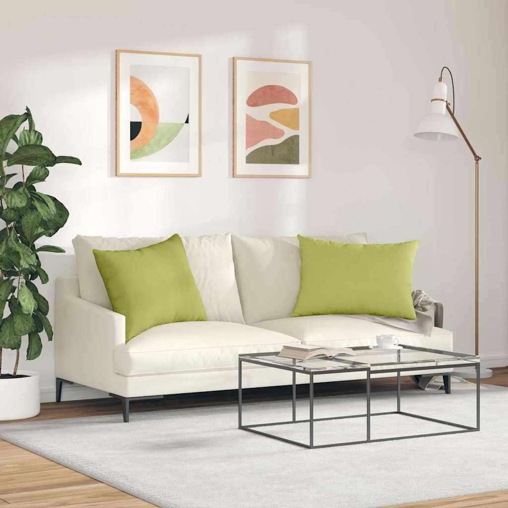 vidaXL Sofakissen 2 pcs Hellgrün 70 x 50 cm Stoff