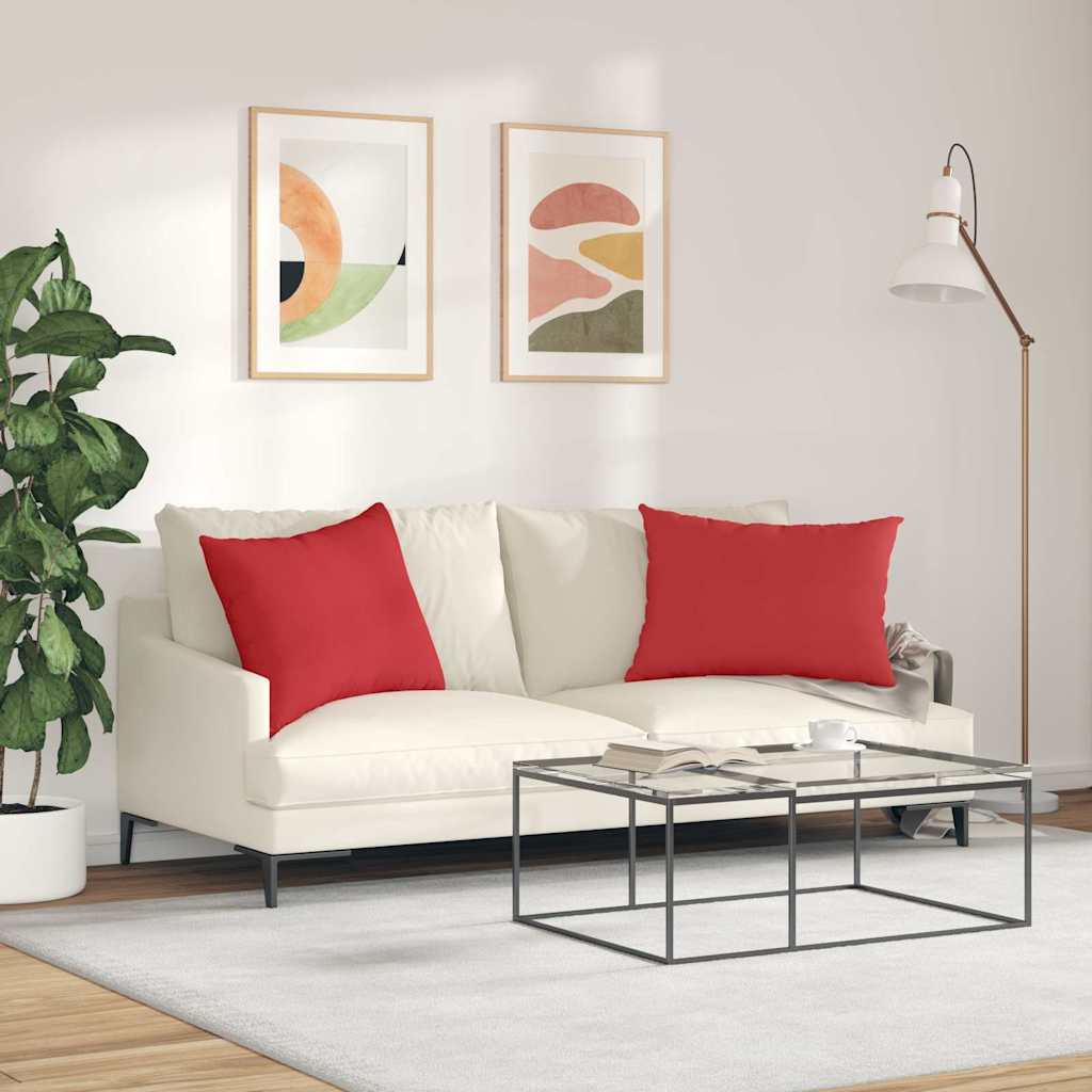 vidaXL Sofakissen 2 pcs Rot 70 x 50 cm Stoff