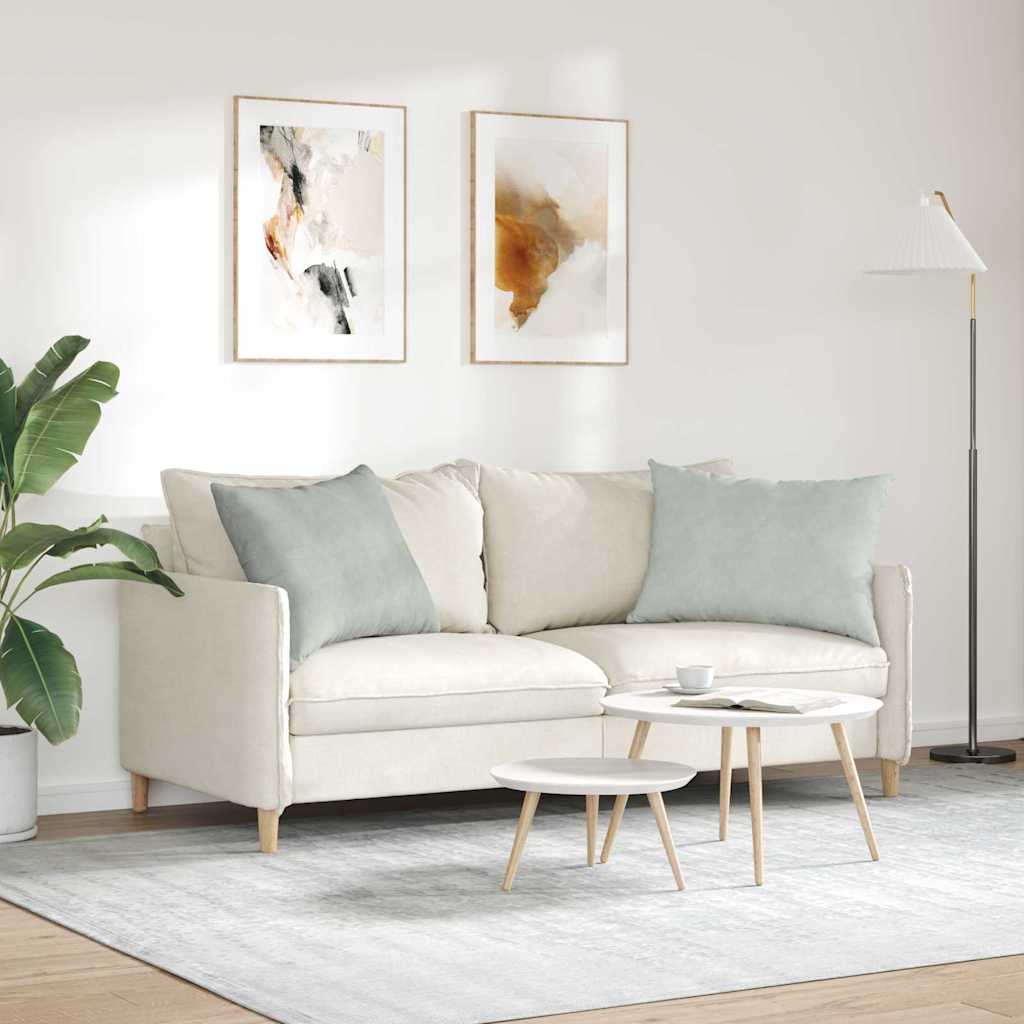 vidaXL Sofakissen 2 Stück Hellgrau 70 x 50 cm Cordstoff