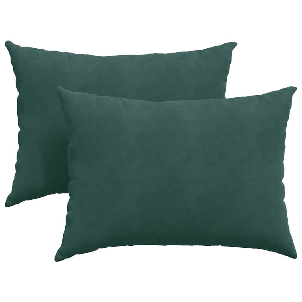 vidaXL Sofakissen 2 Stück Dunkelgrün 70 x 50 cm Cordstoff