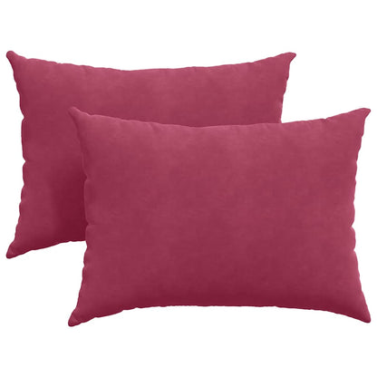 vidaXL Sofakissen 2 Stück Weinrot 70 x 50 cm Cordstoff