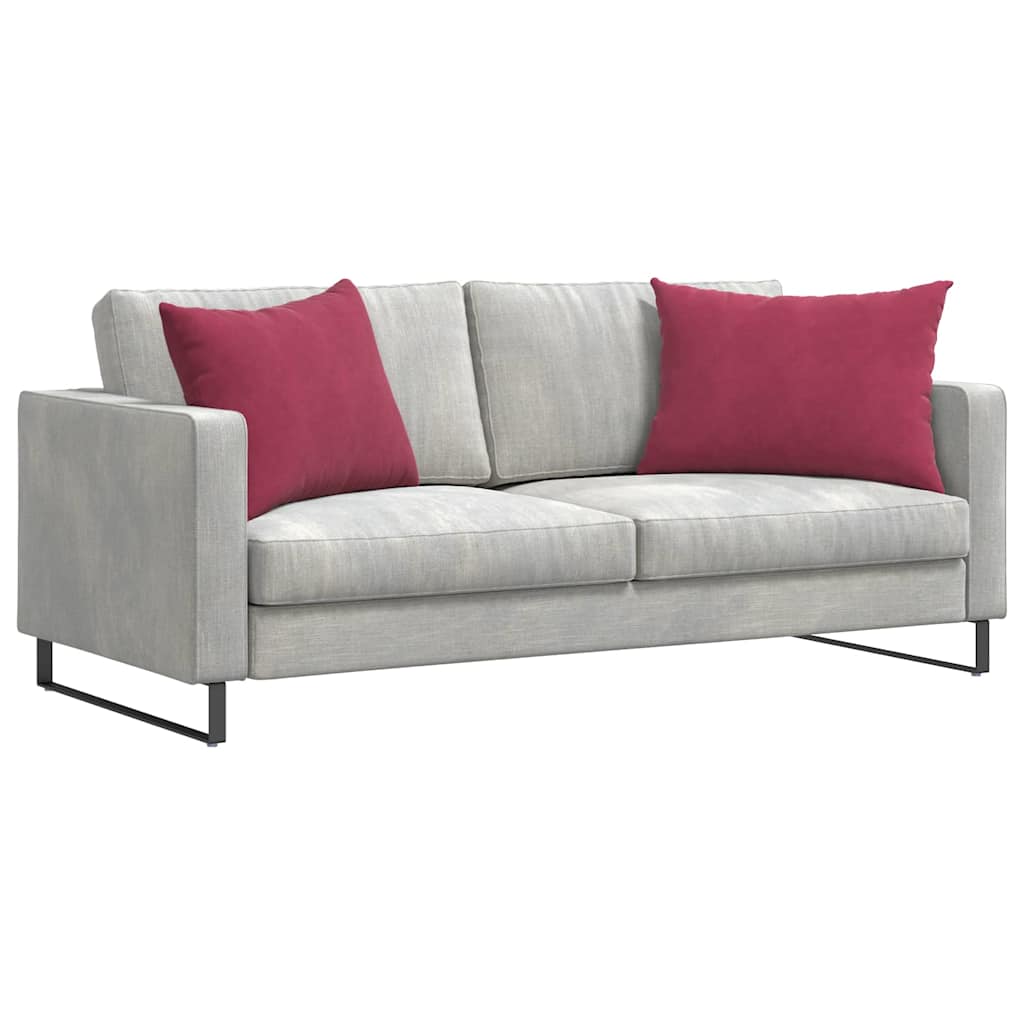 vidaXL Sofakissen 2 Stück Weinrot 70 x 50 cm Cordstoff