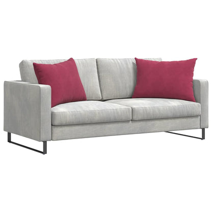 vidaXL Sofakissen 2 Stück Weinrot 70 x 50 cm Cordstoff
