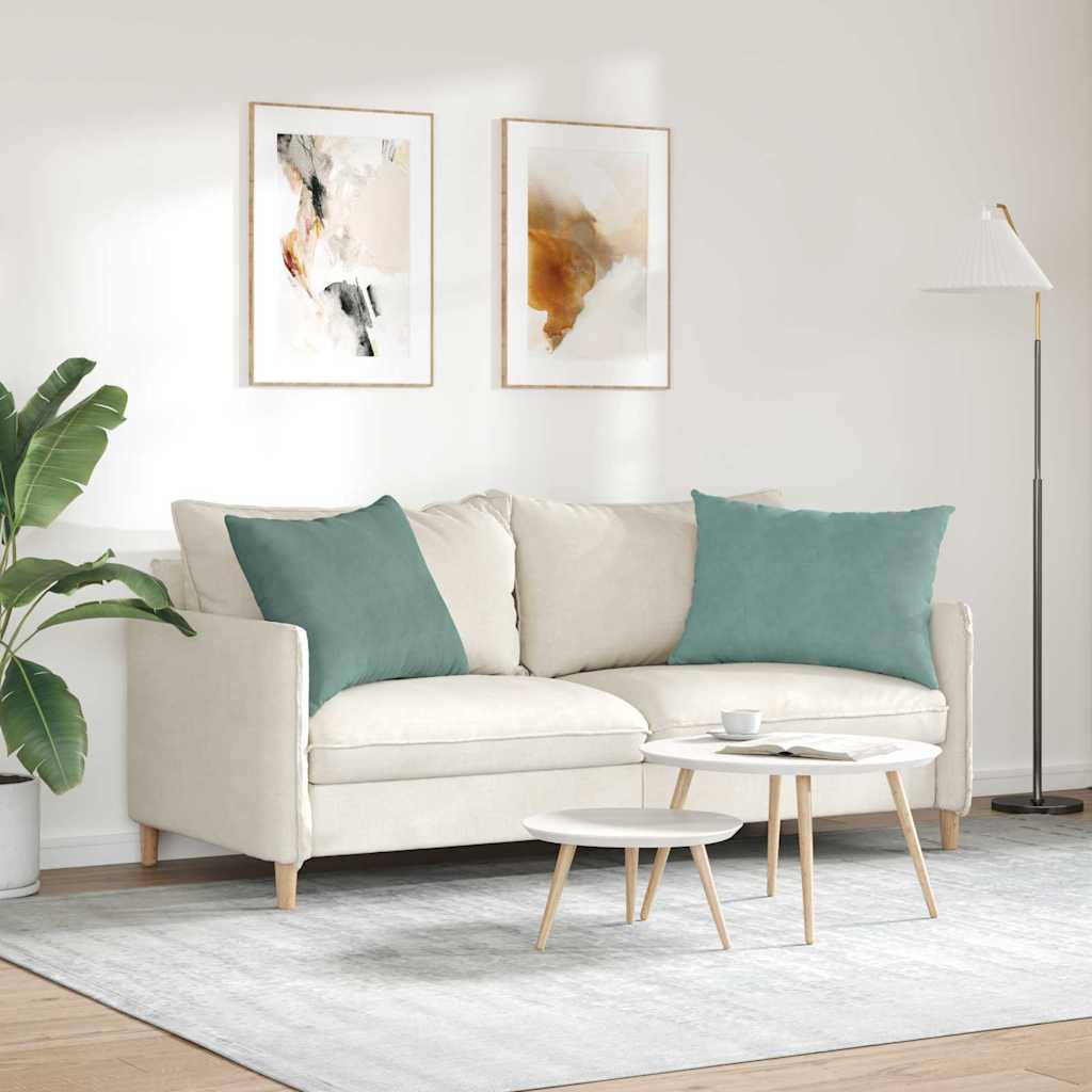 vidaXL Sofakissen 2 Stück Meergrün 70 x 50 cm Cordstoff