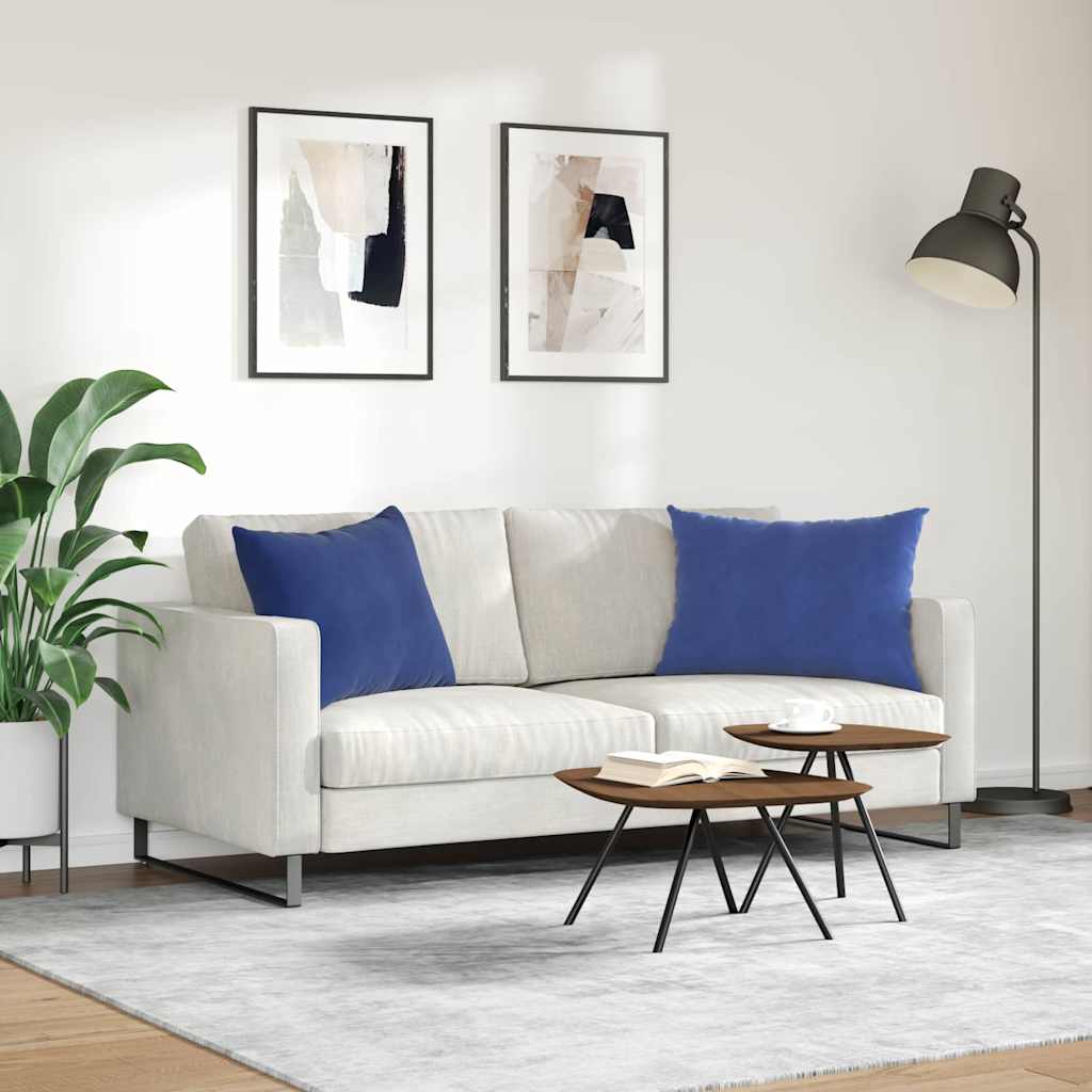 vidaXL Sofakissen 2 Stück Polizeiblau 70 x 50 cm Cordstoff