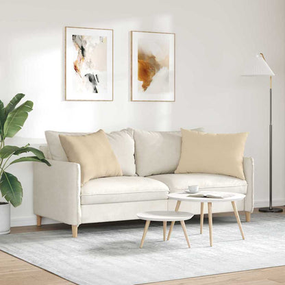 vidaXL Sofakissen 2 Stück Creme 70 x 50 cm Stoff