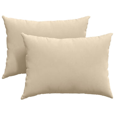 vidaXL Sofakissen 2 Stück Creme 70 x 50 cm Stoff
