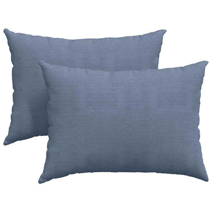 Sofakissen 2 Stück Blau 70 x 50 cm Cordstoff