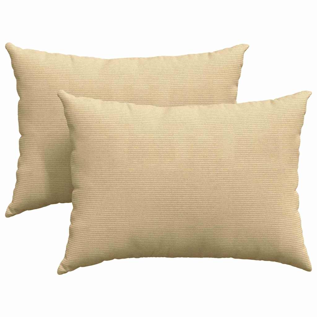 vidaXL Sofakissen 2 Stück Grau-Grün 70 x 50 cm Cordstoff