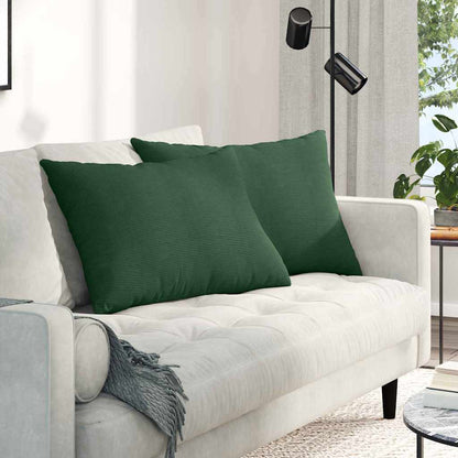 vidaXL Sofakissen 2 Stück Dunkelgrün 70 x 50 cm Cordstoff