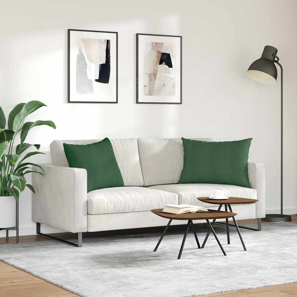vidaXL Sofakissen 2 Stück Dunkelgrün 70 x 50 cm Cordstoff
