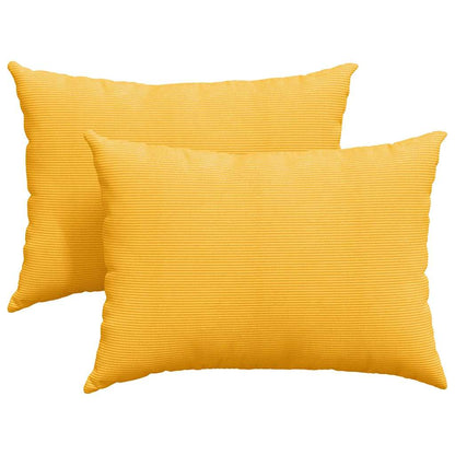 vidaXL Sofakissen 2 Stück Helles Gelb 70 x 50 cm Cordstoff