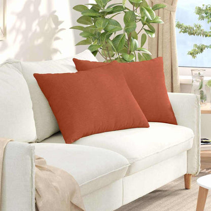 vidaXL Sofakissen 2 Stück Rot-Orange 70 x 50 cm Cordstoff