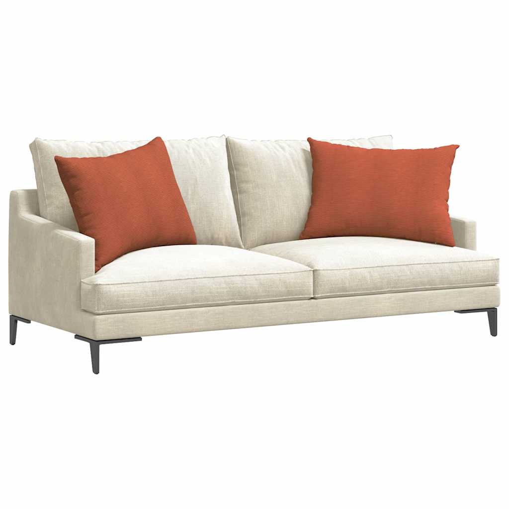 vidaXL Sofakissen 2 Stück Rot-Orange 70 x 50 cm Cordstoff