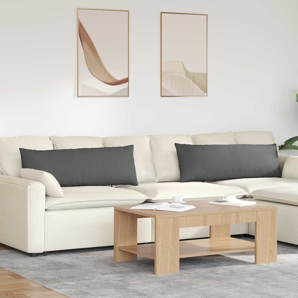 vidaXL Sofakissen 2 pcs Dunkelgrau 120 x 40 cm Stoff