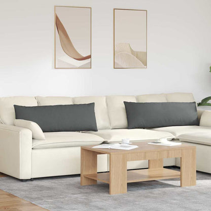 vidaXL Sofakissen 2 pcs Dunkelgrau 120 x 40 cm Stoff