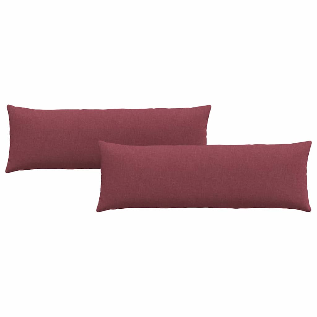 Sofakissen 2 pcs Weinrot 120 x 40 cm Stoff