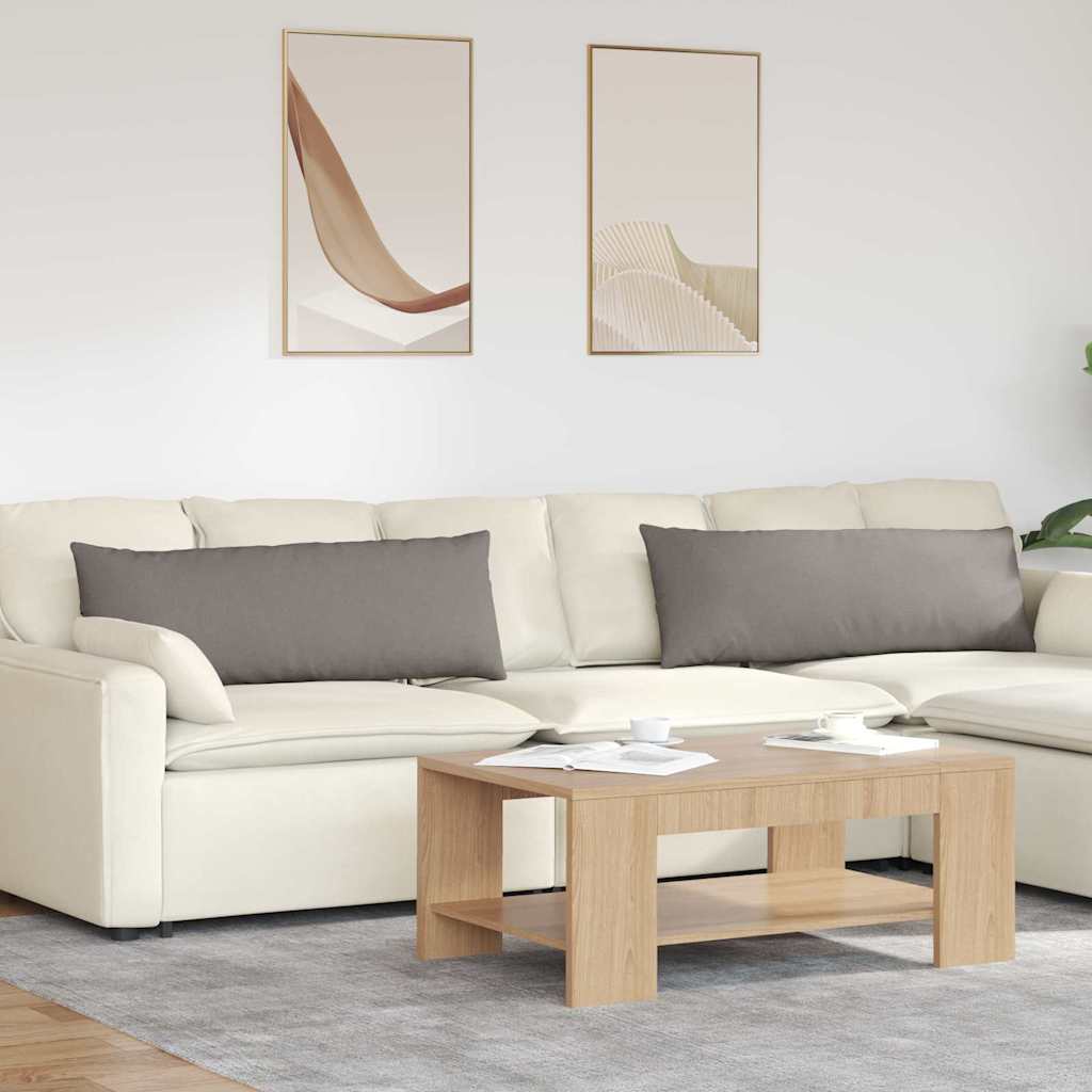 vidaXL Sofakissen 2 pcs Taupe 120 x 40 cm Stoff