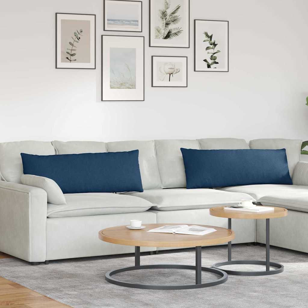 vidaXL Sofakissen 2 pcs Blau 120 x 40 cm Stoff