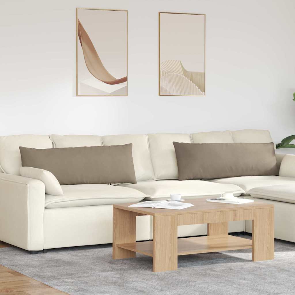 vidaXL Sofakissen 2 Stück Taupe 120 x 40 cm Stoff