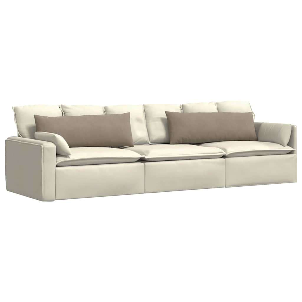 vidaXL Sofakissen 2 Stück Taupe 120 x 40 cm Stoff