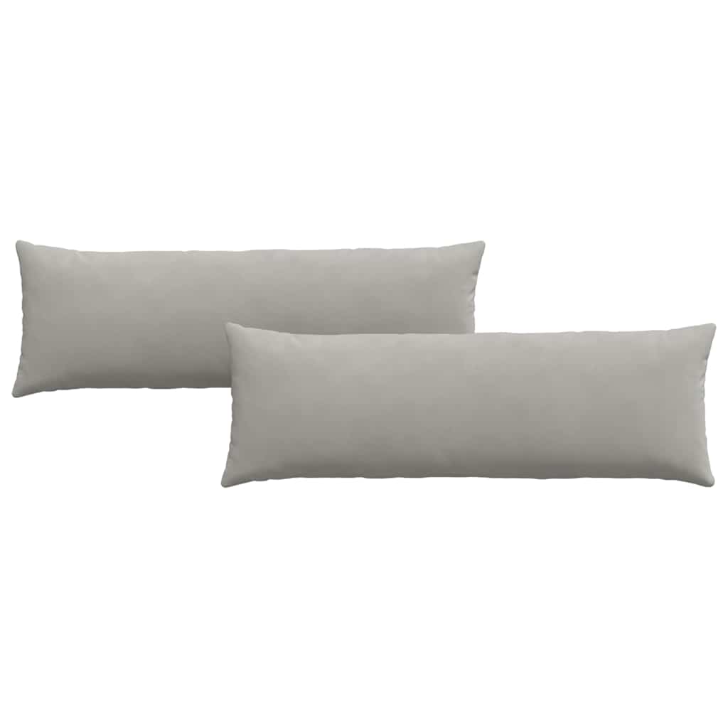 vidaXL Sofakissen 2 Stück Hellgrau 120 x 40 cm Stoff