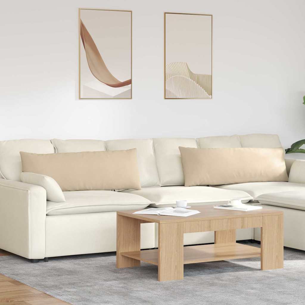 vidaXL Sofakissen 2 Stück Creme 120 x 40 cm Stoff