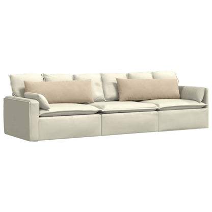 vidaXL Sofakissen 2 Stück Creme 120 x 40 cm Stoff
