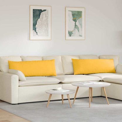 vidaXL Sofakissen 2 Stück Helles Gelb 120 x 40 cm Cordstoff