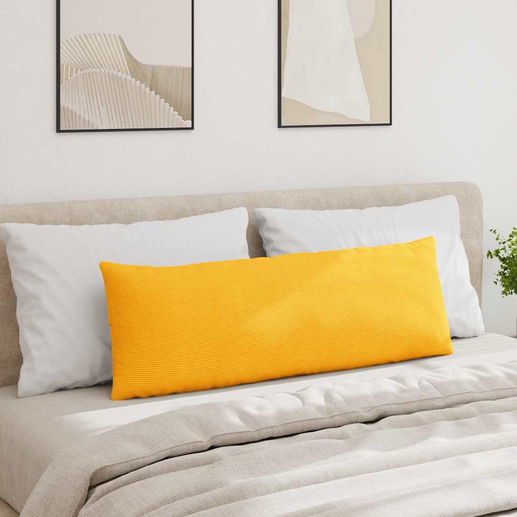 vidaXL Sofakissen 2 Stück Helles Gelb 120 x 40 cm Cordstoff