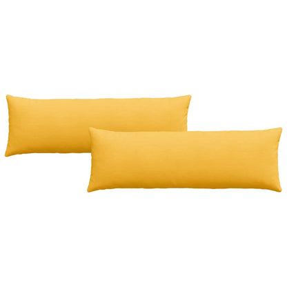vidaXL Sofakissen 2 Stück Helles Gelb 120 x 40 cm Cordstoff