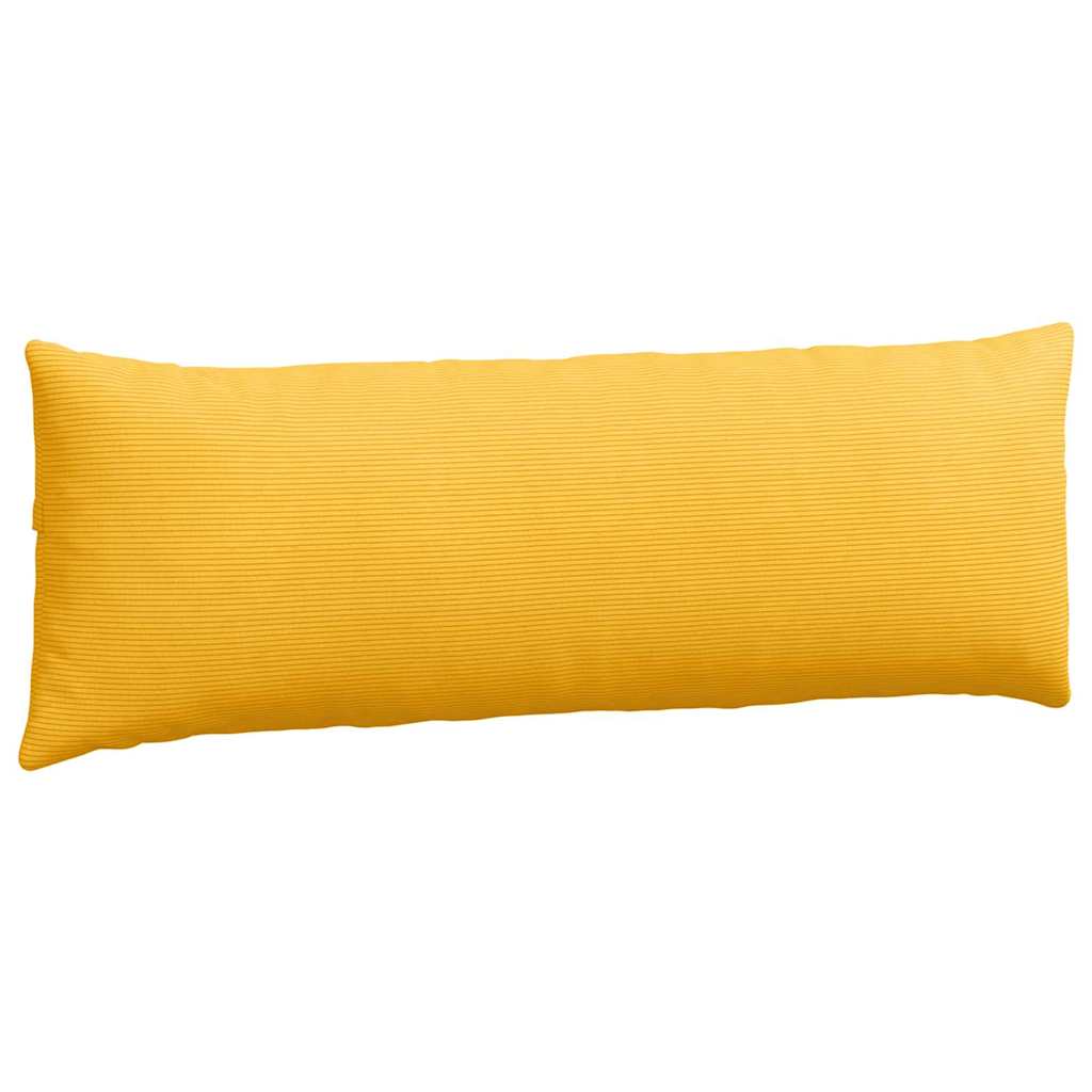 vidaXL Sofakissen 2 Stück Helles Gelb 120 x 40 cm Cordstoff