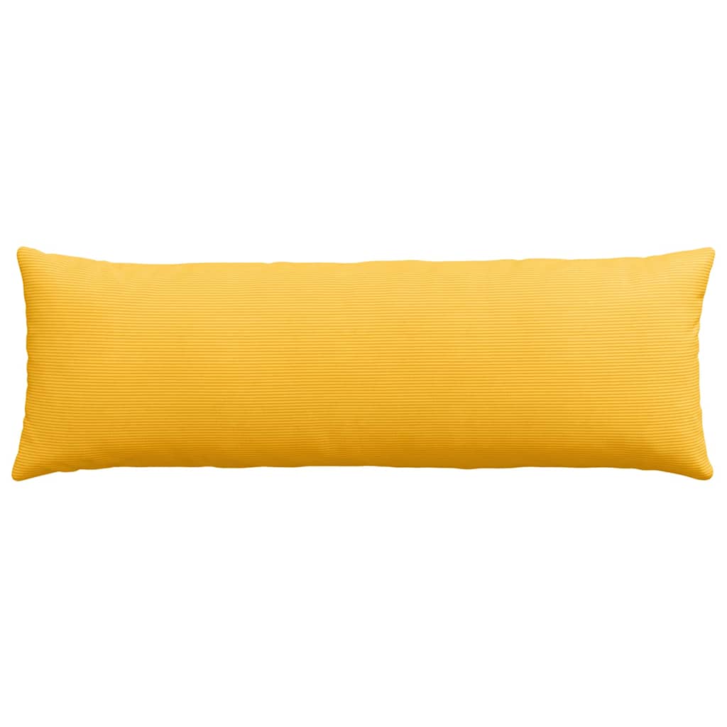 vidaXL Sofakissen 2 Stück Helles Gelb 120 x 40 cm Cordstoff